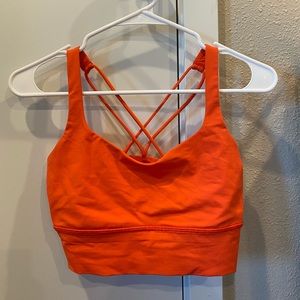 CORAL lululemon long line energy bra